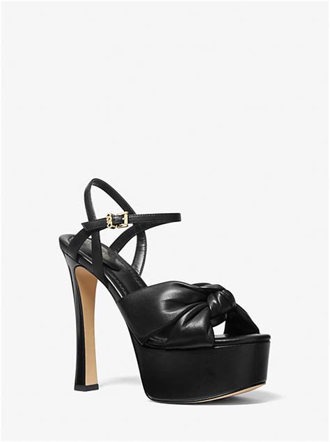 michael kors alana leather sandal|Elena Leather Platform Sandal .